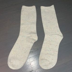 White wool socks